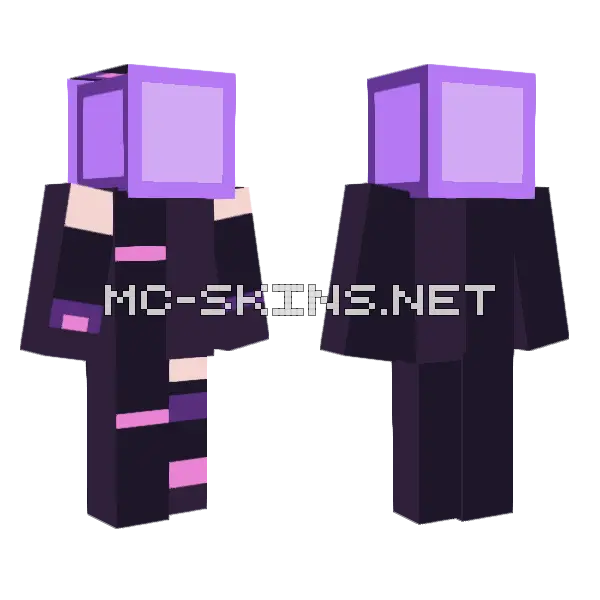 Purple Mage Outfit, front and back
