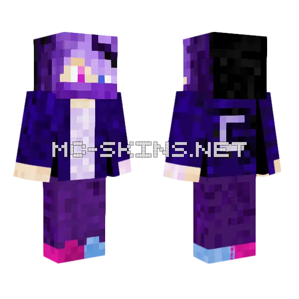 Purple Mage Skin Minecraft skin, front and back