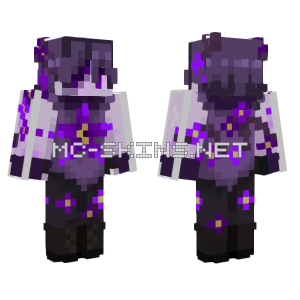 Purple Mage Skin Minecraft skin, front and back