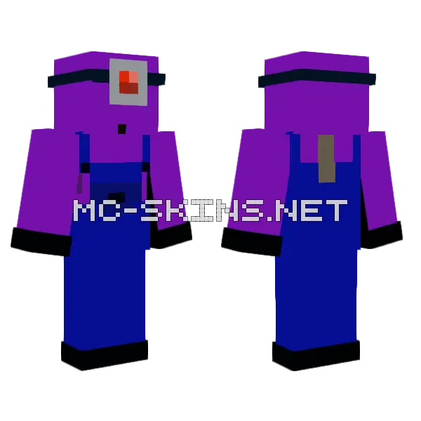 Purple Mega Minion Mel Minecraft skin, front and back
