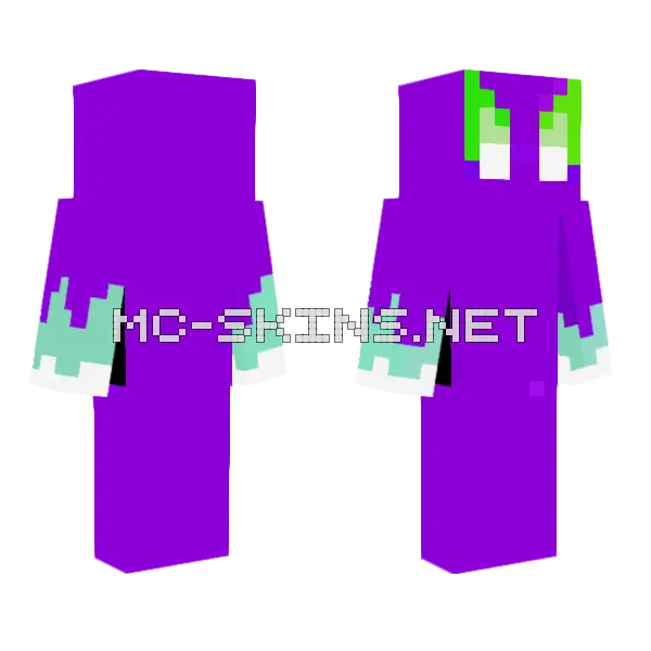 Purple Monster Minecraft skin, front and back