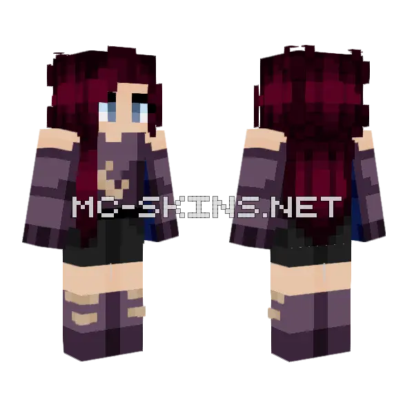 Purple Moon Megara Hair, front and back