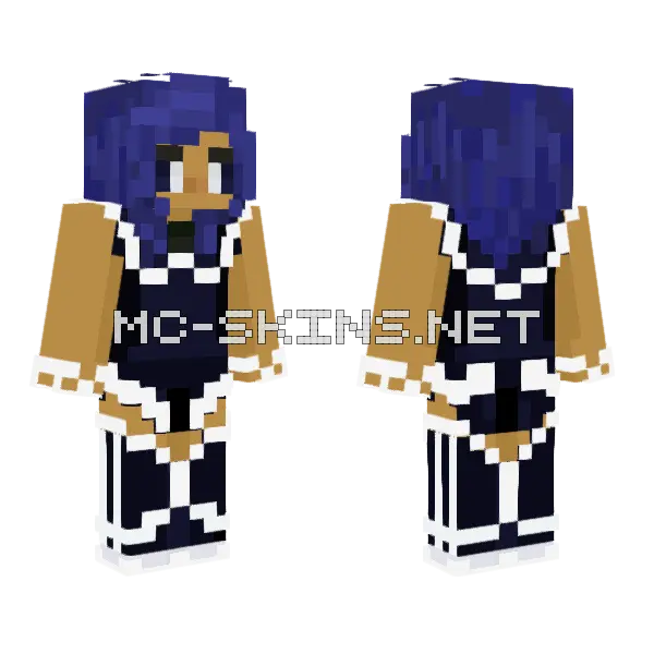 Purple Nebula Girl Minecraft skin, front and back