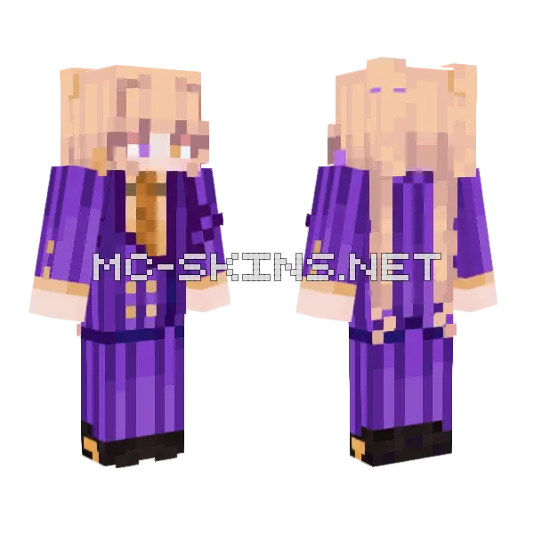 Purple Outfit Minecraft skin, front and back