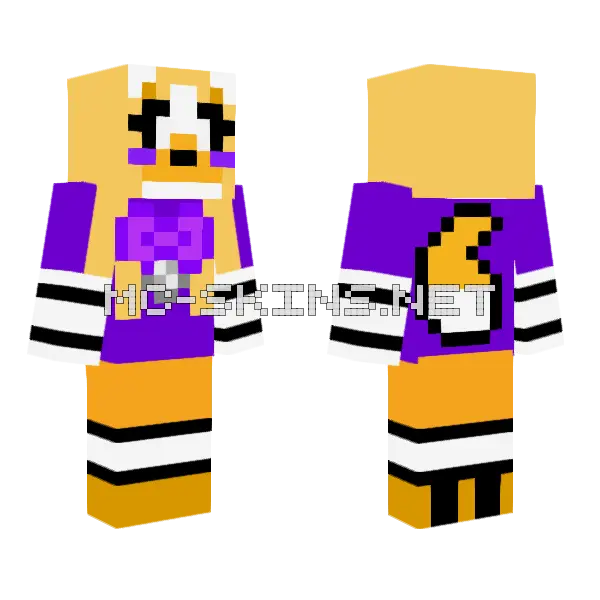 Purple Panda Hoodie Minecraft skin, front and back