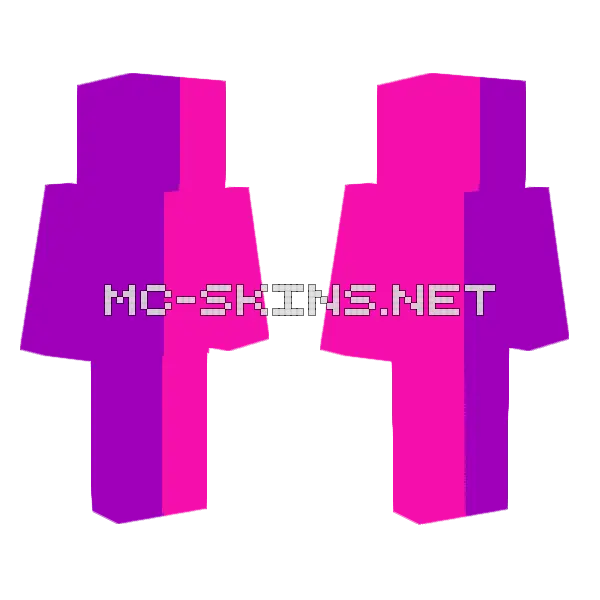 Purple Pink Blob Minecraft skin, front and back