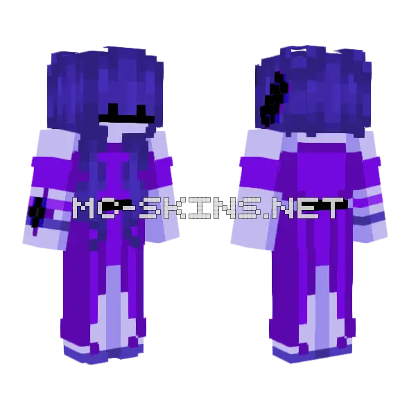 Purple Purple Minecraft skin, front and back