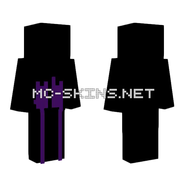 Purple Rainbow Friend Minecraft skin, front and back