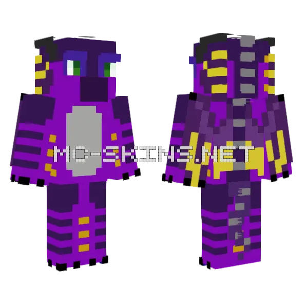 Purple Robot Suit, front and back