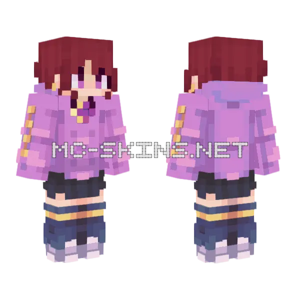 Purple School Uniform Girl, front and back