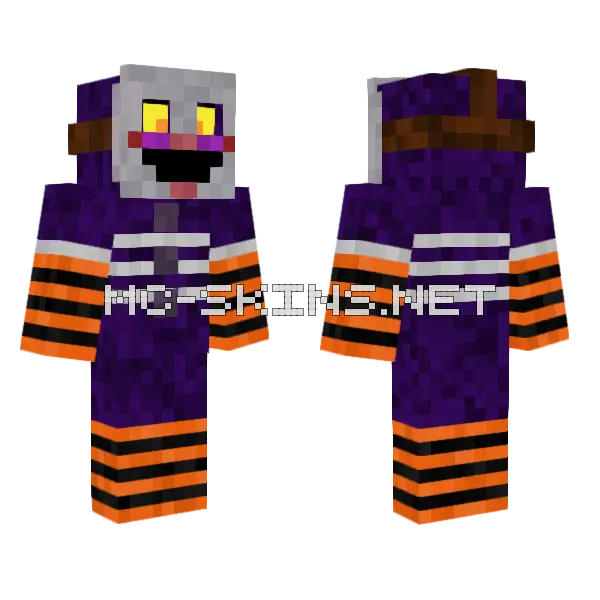 Purple Shadow Figure Minecraft skin, front and back