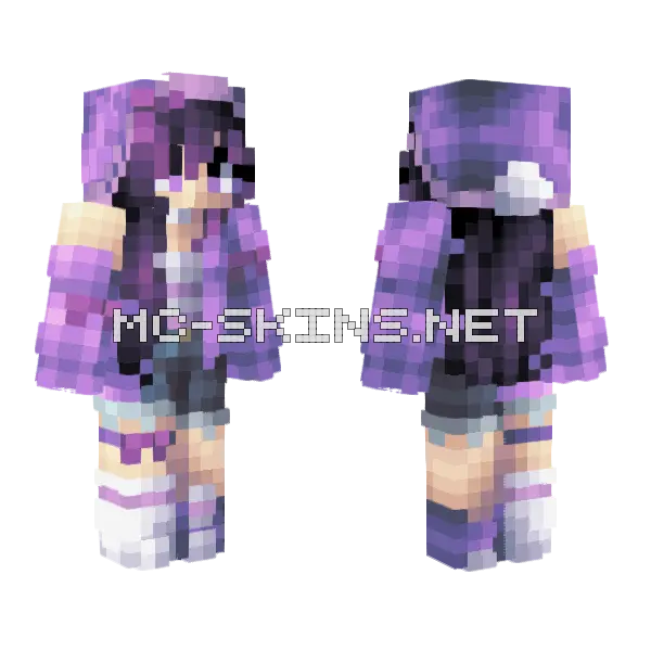 Purple Shulker Box Minecraft skin, front and back