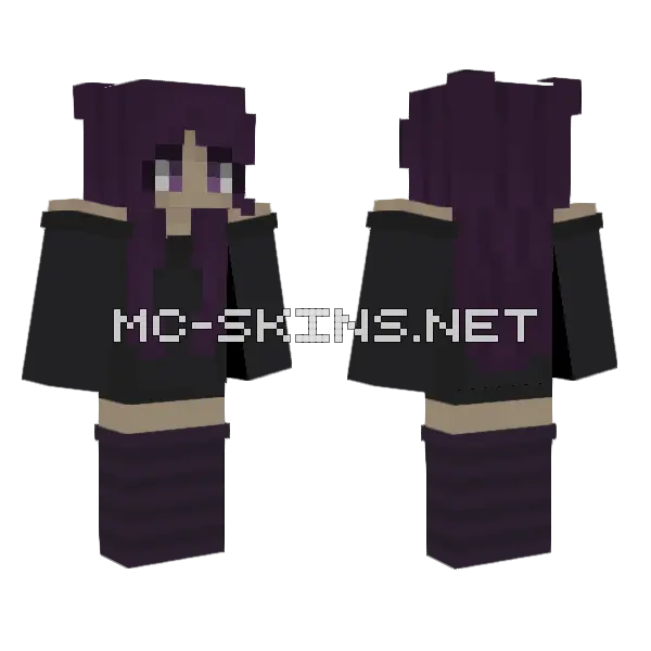 Purple Skin Minecraft skin, front and back