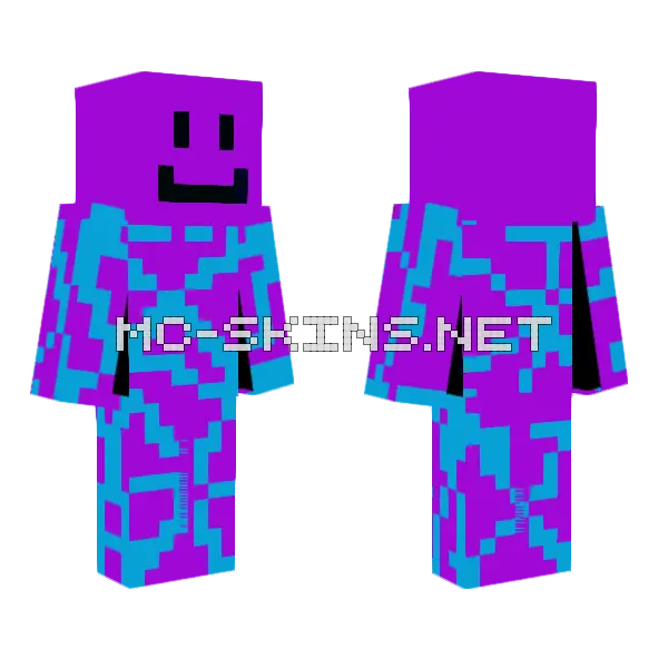 Purple Slasher Minecraft skin, front and back