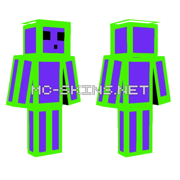 Purple Slime Minecraft skin, front and back