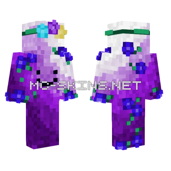 Purple Sparkle Boy Minecraft skin, front and back