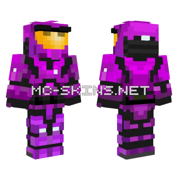 Purple Spartan Warrior, front and back