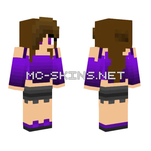 Purple Sporty Outfit, front and back
