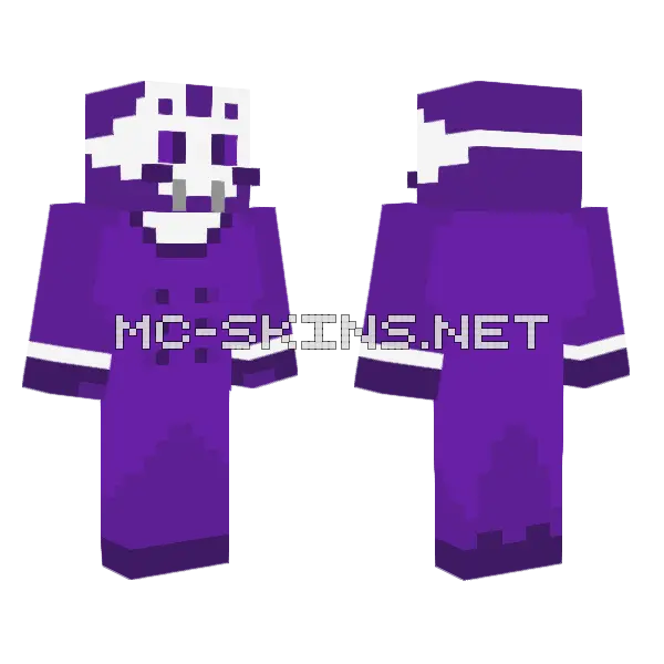 Purple Suit Minecraft skin, front and back