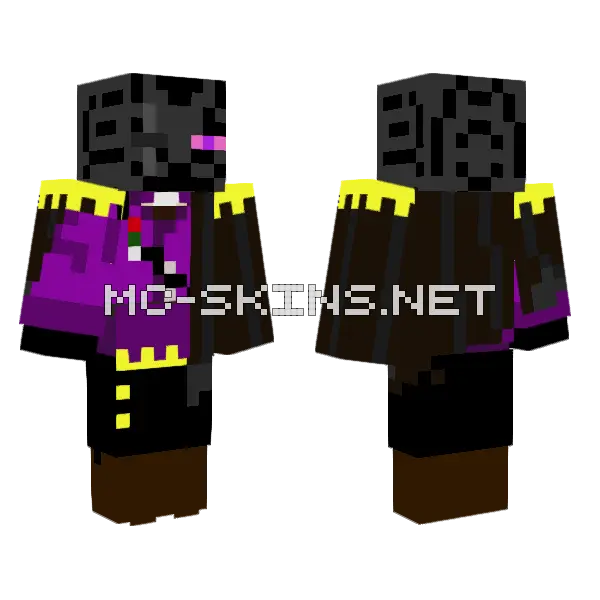 Purple Suit Gentleman, front and back