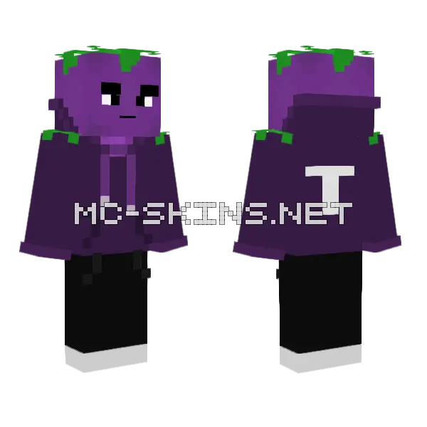 Purple T-Shirt Character, front and back