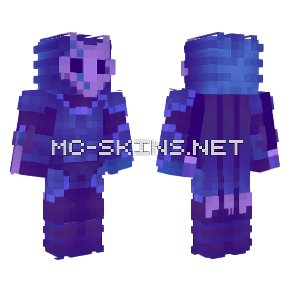 Purple Tech Armor Minecraft skin, front and back