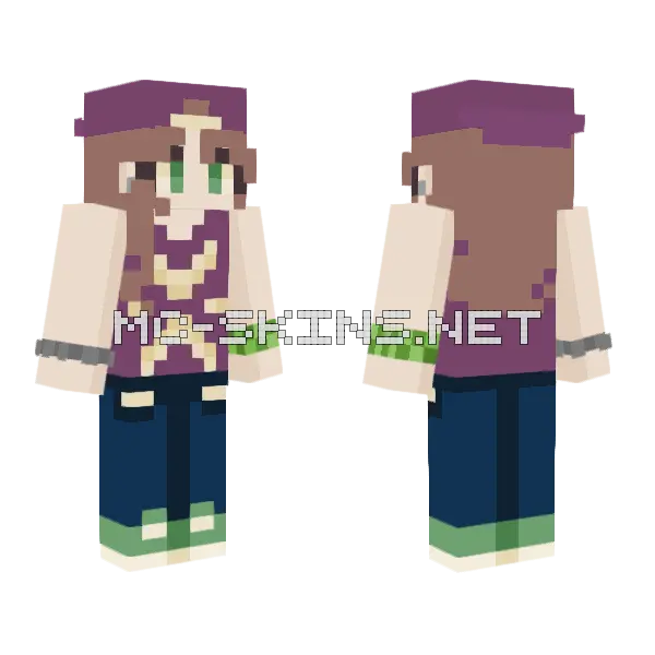 Purple Tunic Girl, front and back