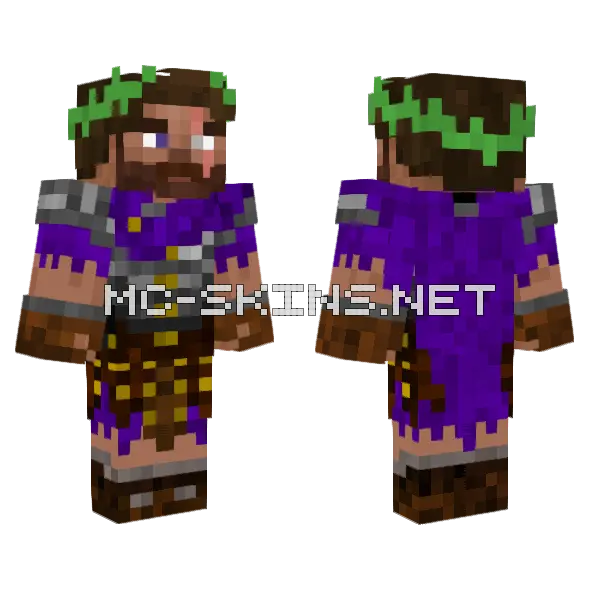 Purple Tunic Villager, front and back