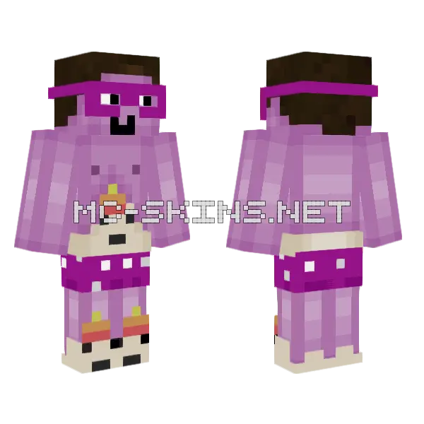 Purple Unicorn Minecraft skin, front and back