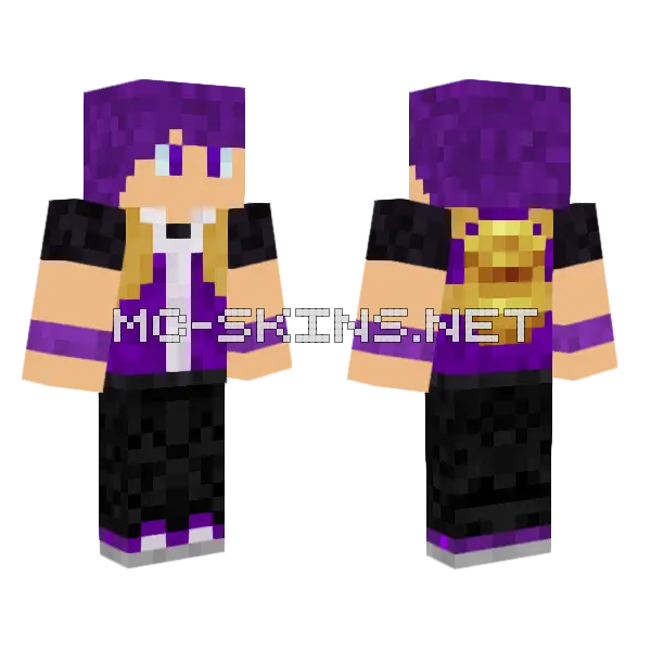 Purple Wizard Skin Minecraft skin, front and back