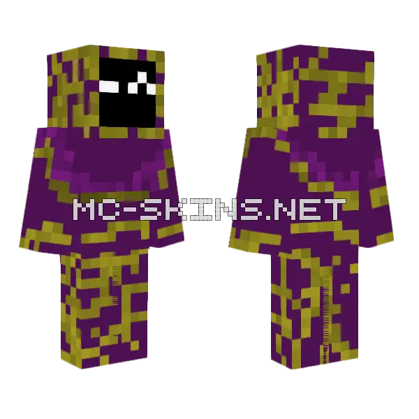 Purple Yellow Camo, front and back