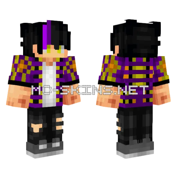 Casual Purple Outfit, front and back
