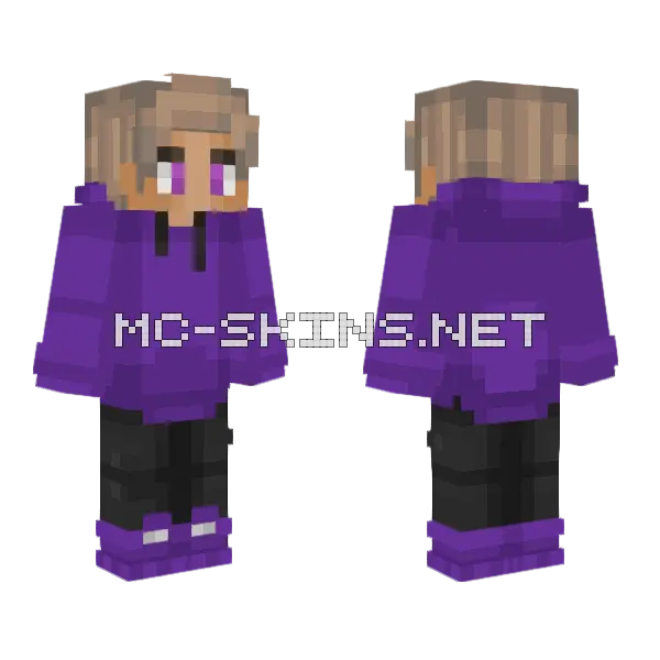 Purpled Skin Minecraft skin, front and back