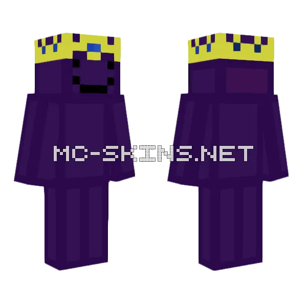 Purpled Zam Minecraft skin, front and back
