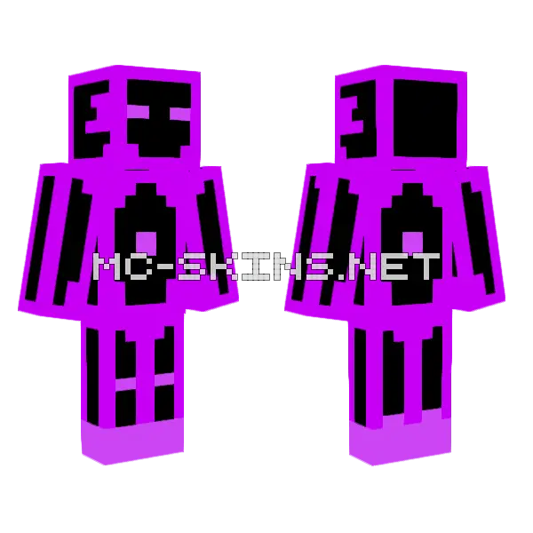 Purpy Minecraft skin, front and back
