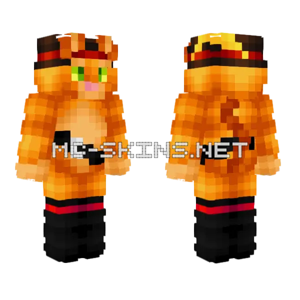 Puss In Boots W Hat Minecraft skin, front and back