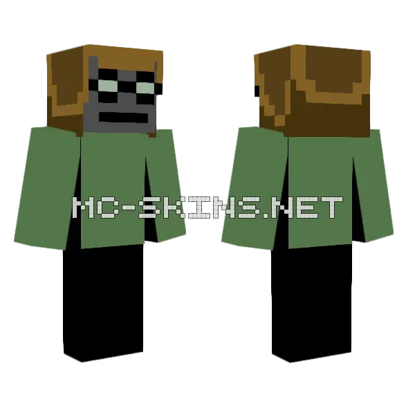Putridslug Minecraft skin, front and back