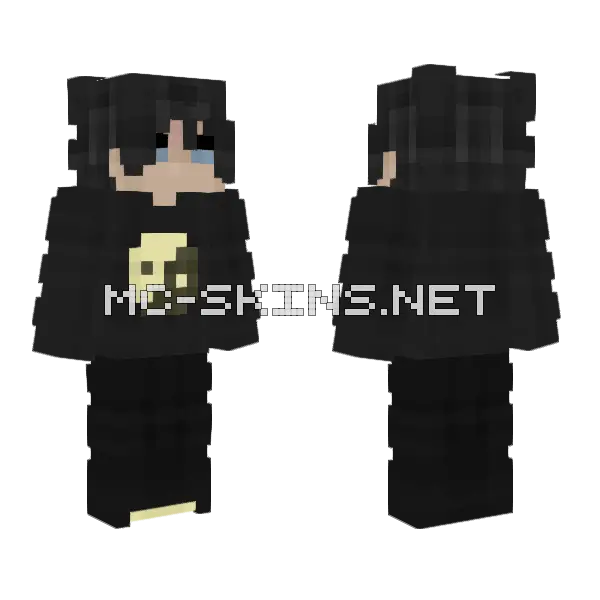 PVP Boy Yin Yang Minecraft skin, front and back