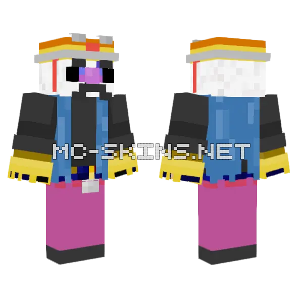 Pxndaplayswario Minecraft skin, front and back