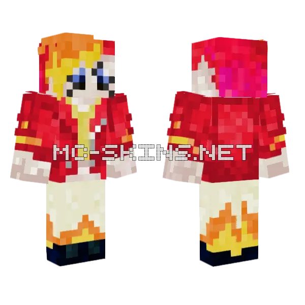 Pyro Skin Minecraft skin, front and back