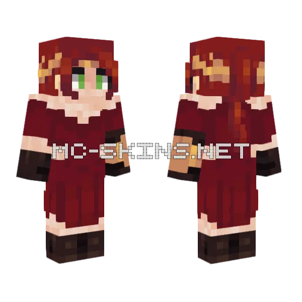 Pyrrha Redress Minecraft skin, front and back