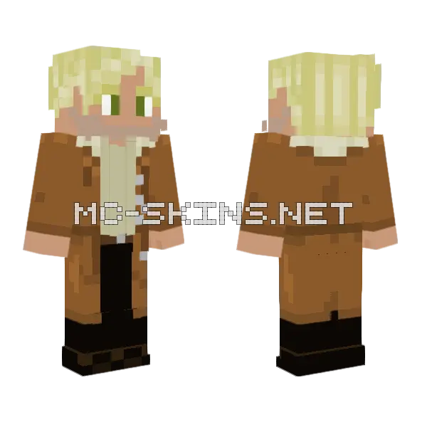 Qasim London of the Devil Minecraft skin, front and back