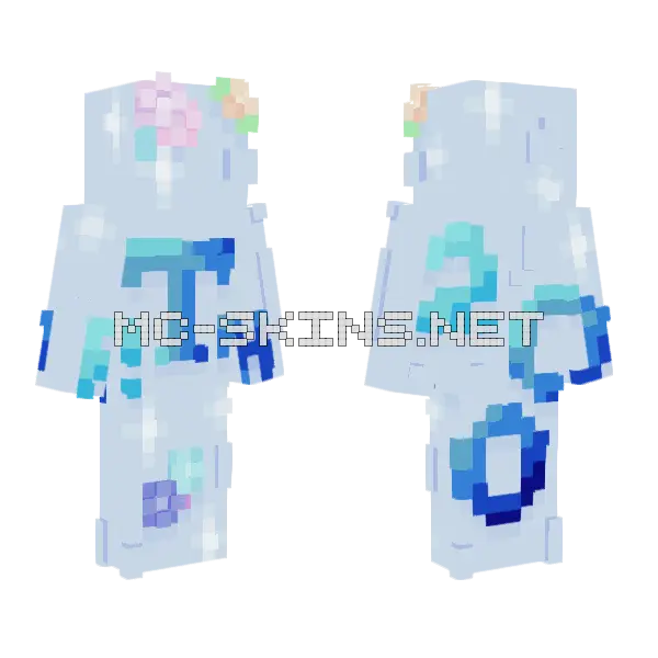 QNA Themed Thing Minecraft skin, front and back