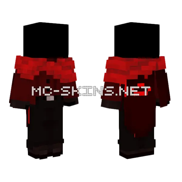 QSMP DC Outfit Wide Minecraft skin, front and back