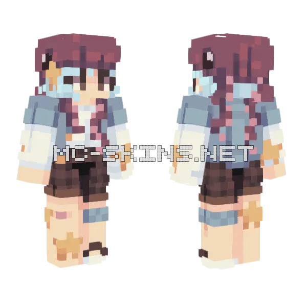 Quadropus Minecraft skin, front and back
