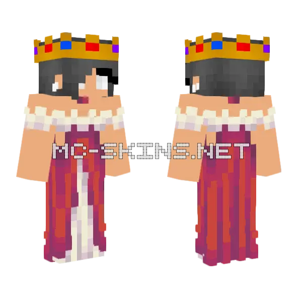 Queen Minecraft skin, front and back