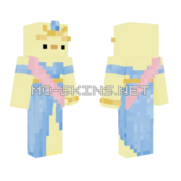 Queen Duck Minecraft skin, front and back