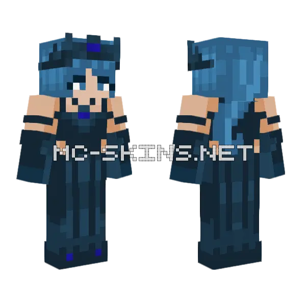 Queen Frostine Minecraft skin, front and back