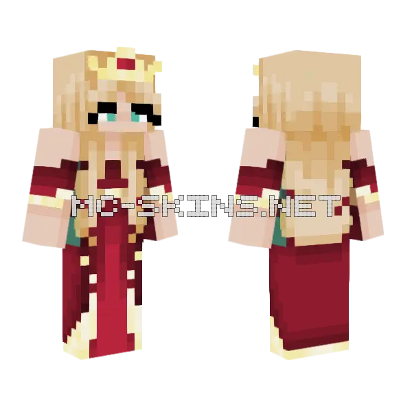 Queen Half Vampire Jessica Minecraft skin, front and back