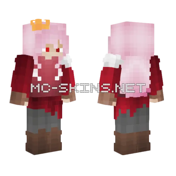 Queen Kings From Far Lands Minecraft skin, front and back